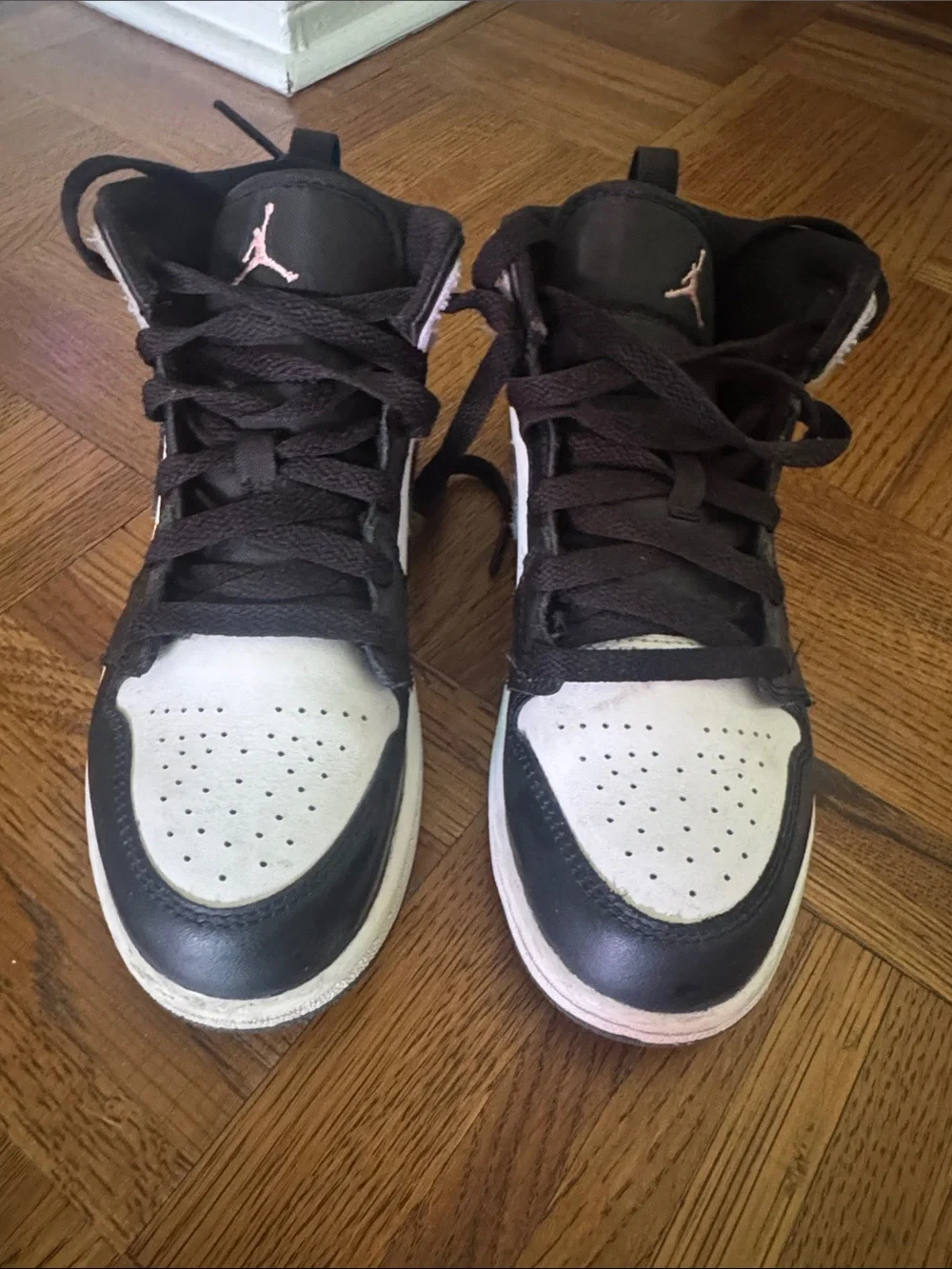 Nike Kids Air Jordan 1 Mid - White Black Lavender Accent